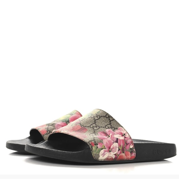 GG Supreme Monogram Blooms Slide Sandals Multicolor - Picture 6 of 6